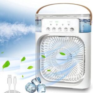 Smart 3 In 1 Air Cooling USB Fan with LED Night Light Water Fan DUS-3415