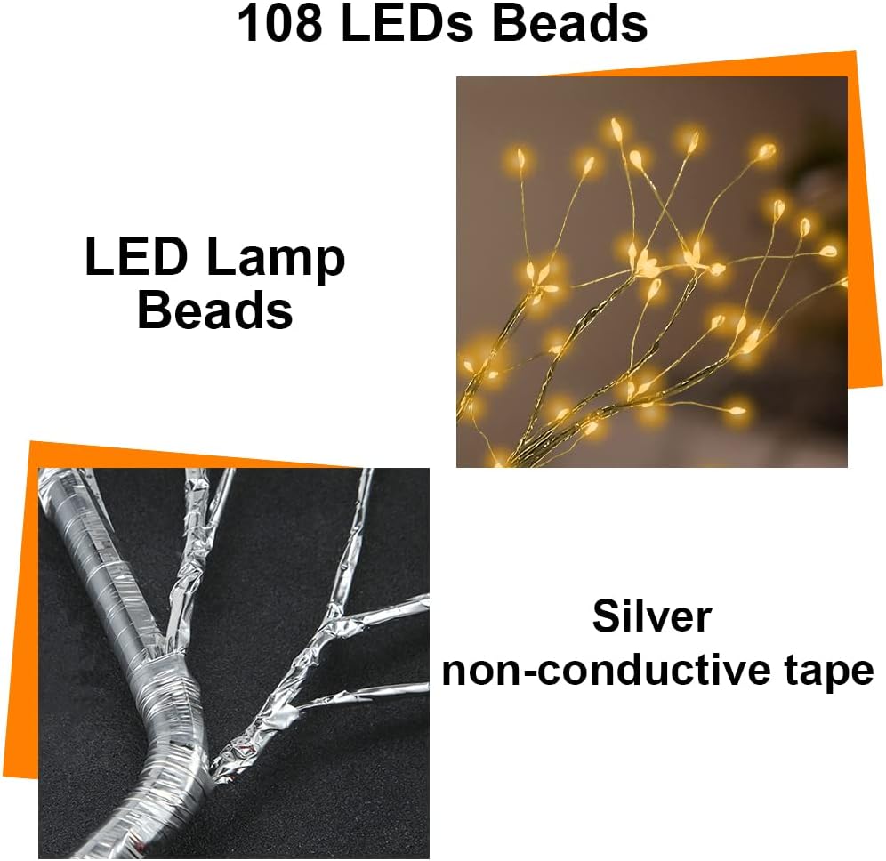 HONPHIER 108 LED Warm White Tree Lamp M1263