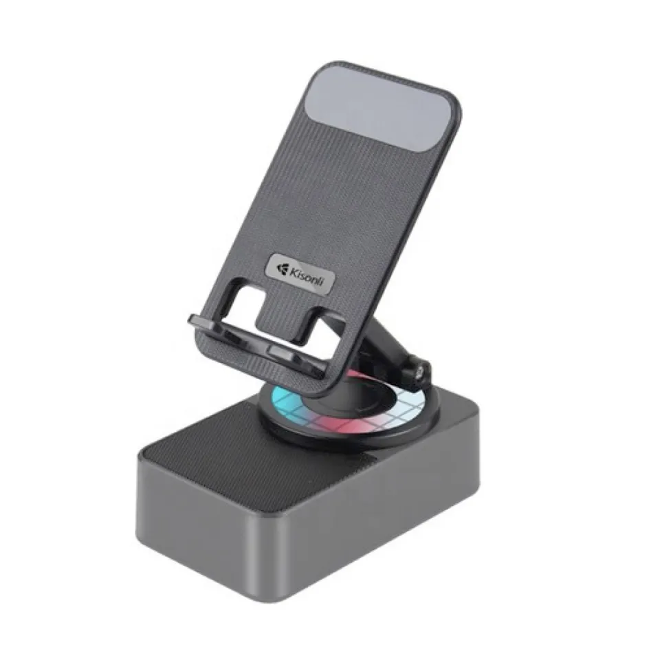 KISONLI M-1 Wireless Folding Bracket RGB Bluetooth Speaker With 360 Degree Phone Holder Stand DSB9577