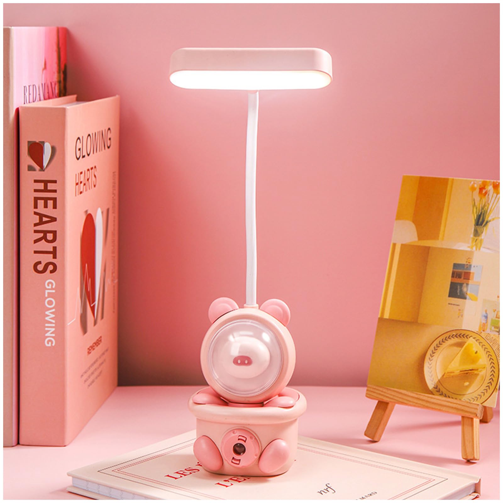 Luz Noturna LED Com Apontador de Lápis, Abajur, Proteção Ocular Em Formato de Coelho para Leitura DSB6476