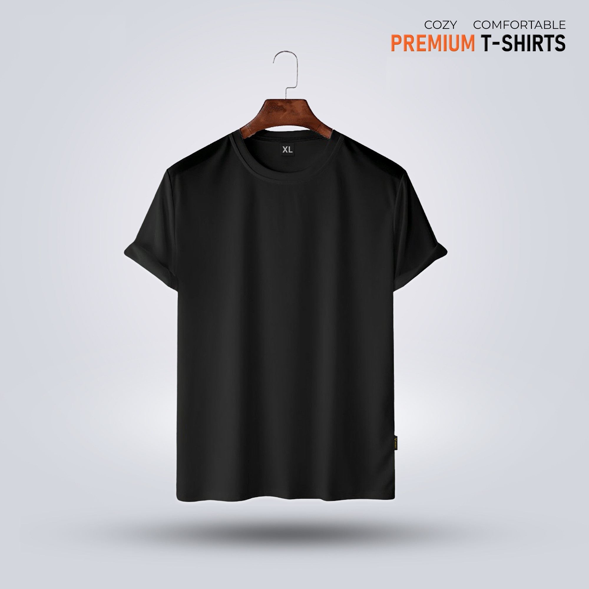 Men's Premium Solid T-Shirt- Black DSB5937