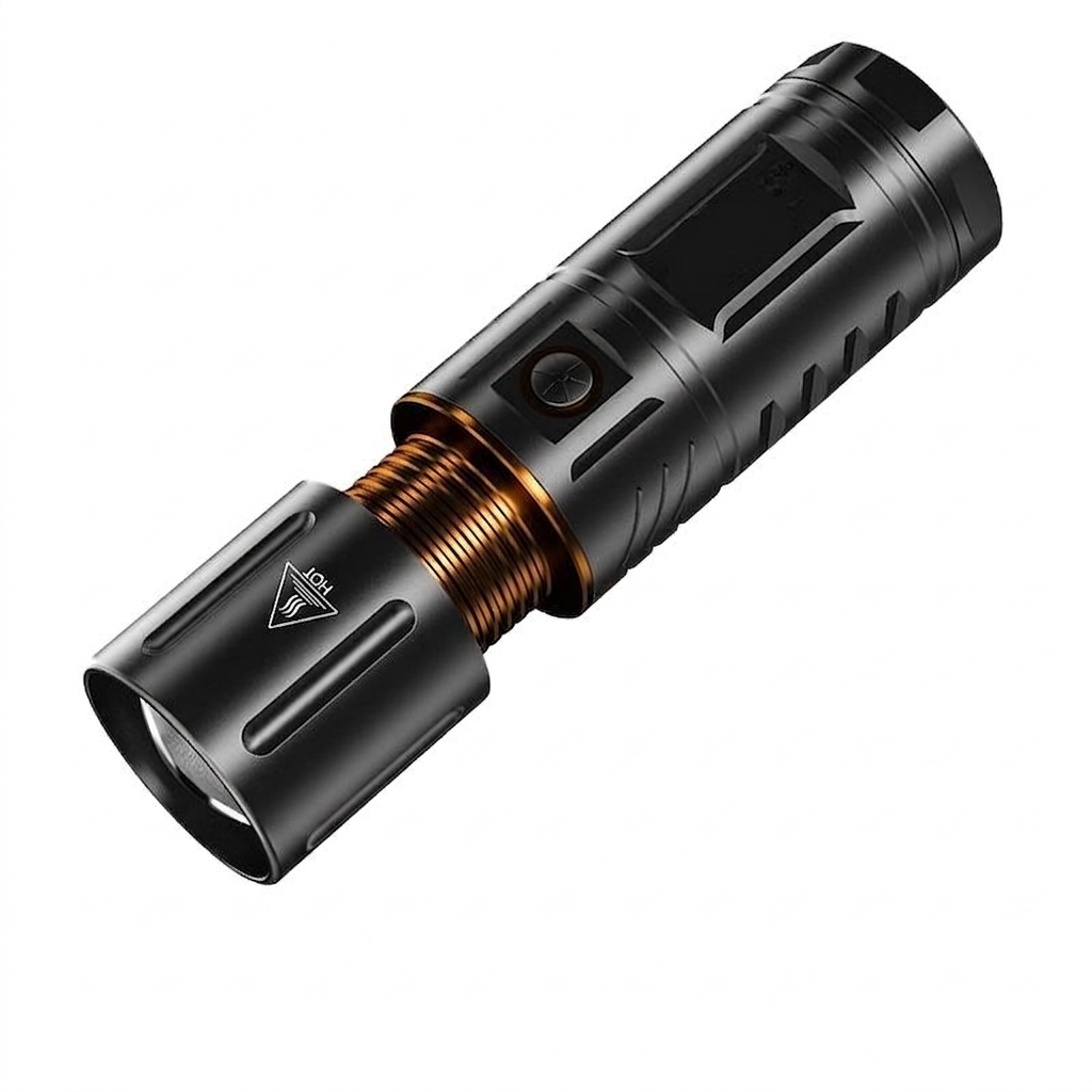 Rechargeable LED Flashlight with Telescopic Zoom & Power Bank Function DSB9000