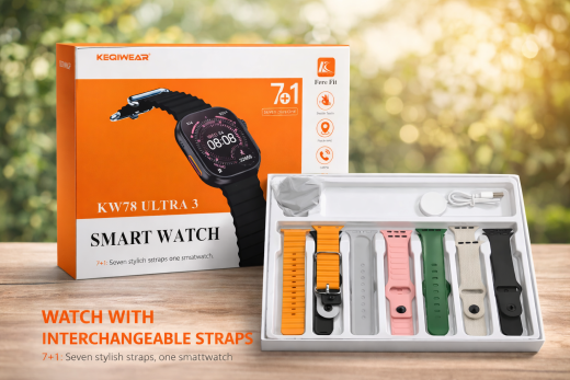 KW78 Ultra 3 Smart Watch – 7+1 Premium Strap Edition DUS711