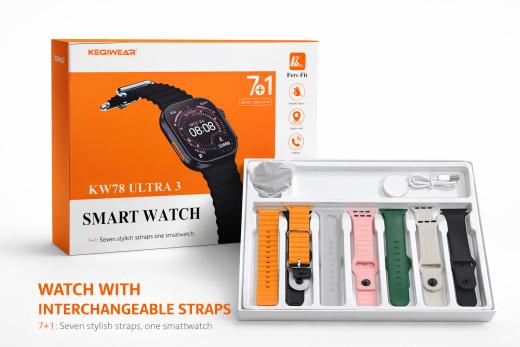 KW78 Ultra 3 Smart Watch – 7+1 Premium Strap Edition DUS711