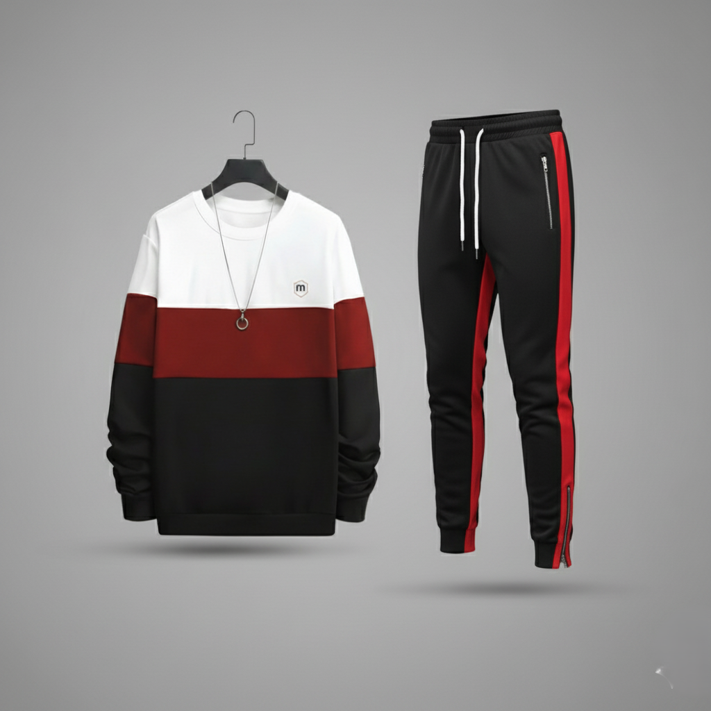 Men's Full Sleeve T-shirt & Trouser (2 Pcs) DSB11370