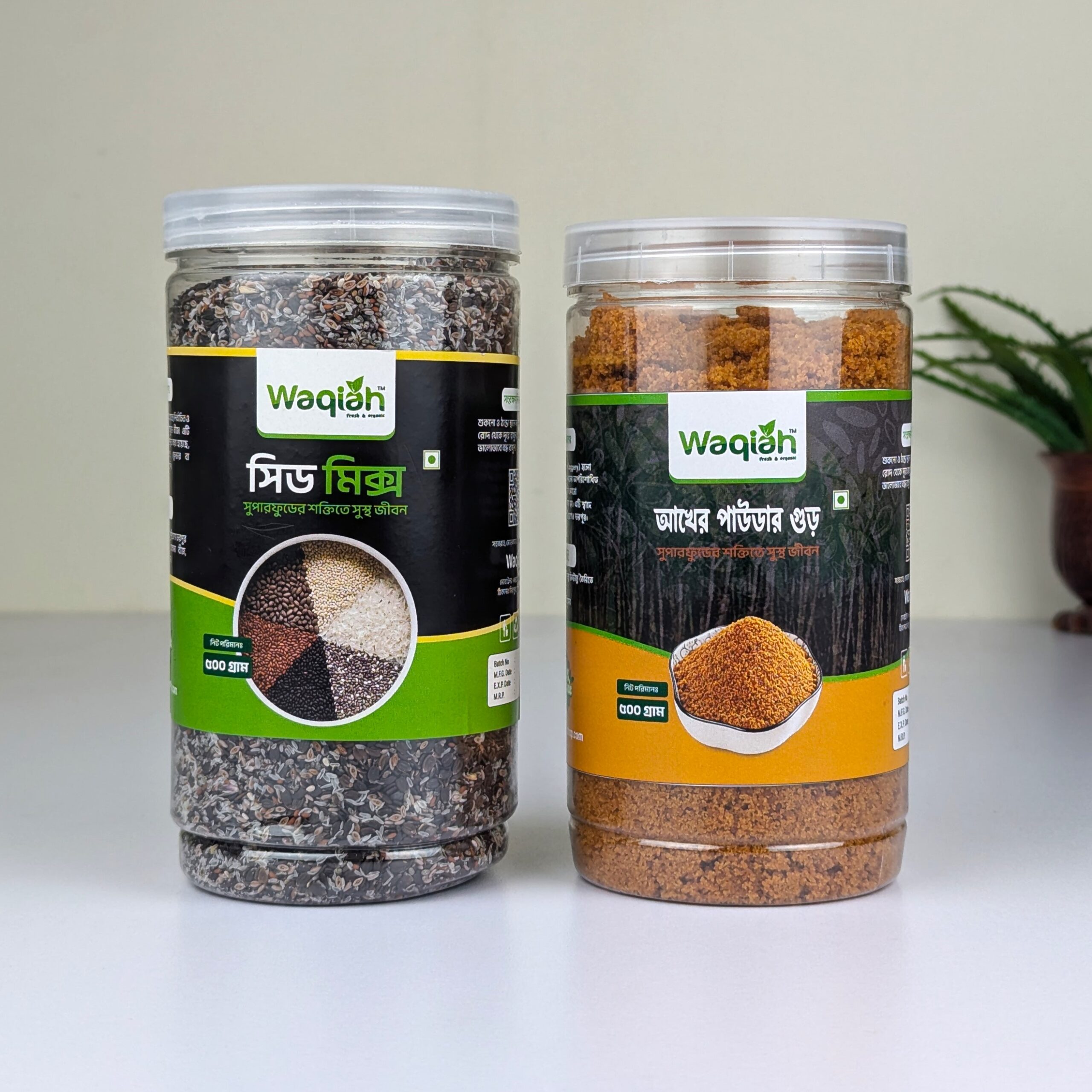 Healthy Life Pairing: Premium Seed Mix and Pure Sugarcane Powder Jaggery (500g Jar) DSB3097